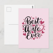 Beste Ehefrau ever  Postkarte (Vorne/Hinten)