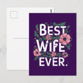 Beste Ehefrau ever Postkarte (Vorne/Hinten)