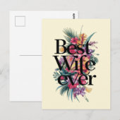 Beste Ehefrau ever  Postkarte (Vorne/Hinten)