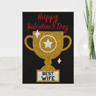 Beste Ehefrau Glitter Valentinstagskarte Karte