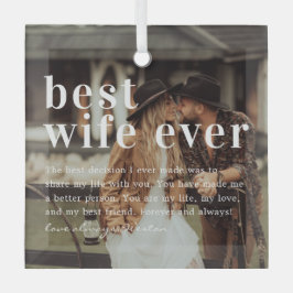 Beste Ehefrau je | Angebot und Foto Ornament Aus Glas