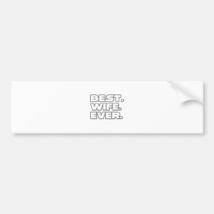 Beste Ehefrau je Autoaufkleber