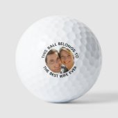 Beste Ehefrau je Foto Golfball (Vorderseite)