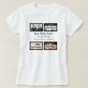 Beste Ehefrau je! FotoCollage für die Familie T-Shirt