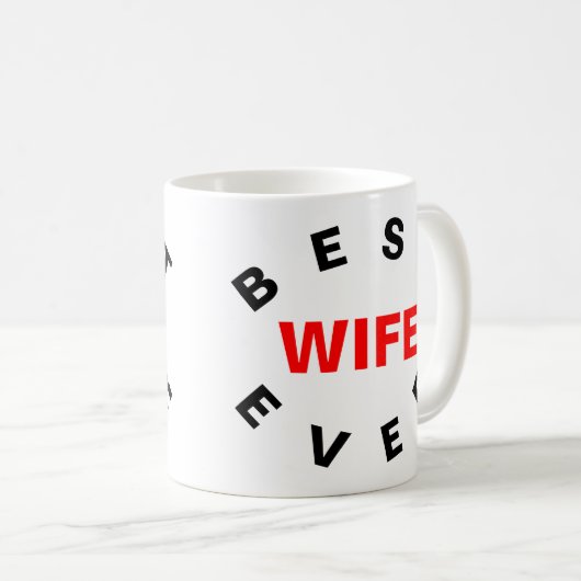 Beste Ehefrau je Kaffeetasse (VorderseiteRechts)