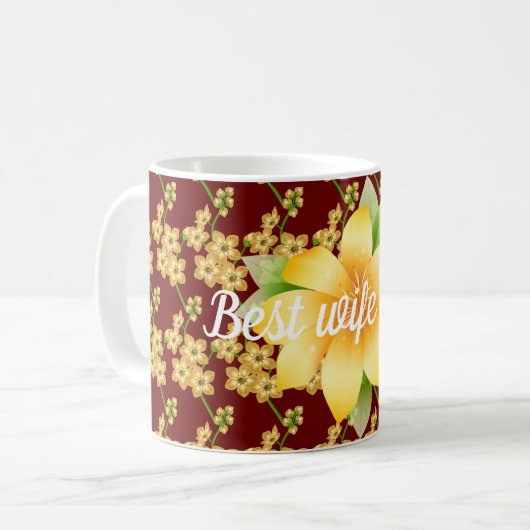 Beste Ehefrau je Kaffeetasse (Vorderseite Links)
