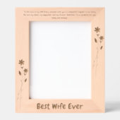 Beste Ehefrau je Liebe MeldungsValentine Geschenk Geätzte Rahmen (Vorderseite)