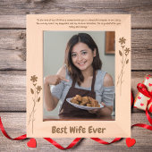 Beste Ehefrau je Liebe MeldungsValentine Geschenk Geätzte Rahmen