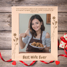 Beste Ehefrau je Liebe MeldungsValentine Geschenk Geätzte Rahmen