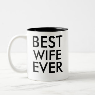 Beste Ehefrau je   VALENTINSTAG Zweifarbige Tasse