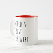 Beste Ehefrau Red Zweifarbige Tasse (Vorderseite Links)