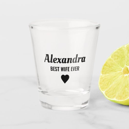 Beste Ehefrau Schnapsglas (Vorderseite)