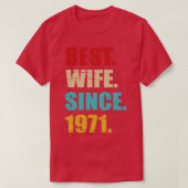 Beste Ehefrau seit 1971 T-Shirt (Design vorne)