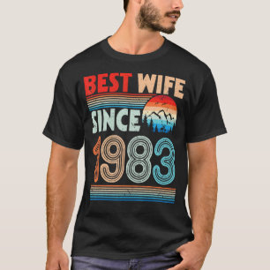 Beste Ehefrau seit 1983 Happy Husband Verheiratet T-Shirt