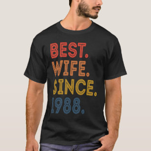 Beste Ehefrau seit 1988 Vintage 33. Hochzeitstag T-Shirt