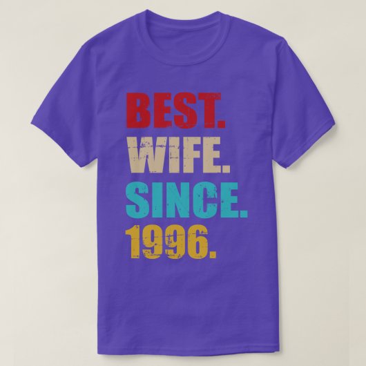 Beste Ehefrau seit 1996 Silberhochzeit T-Shirt (Design vorne)