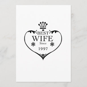 Beste Ehefrau seit 1997 20. Hochzeitstag Karte