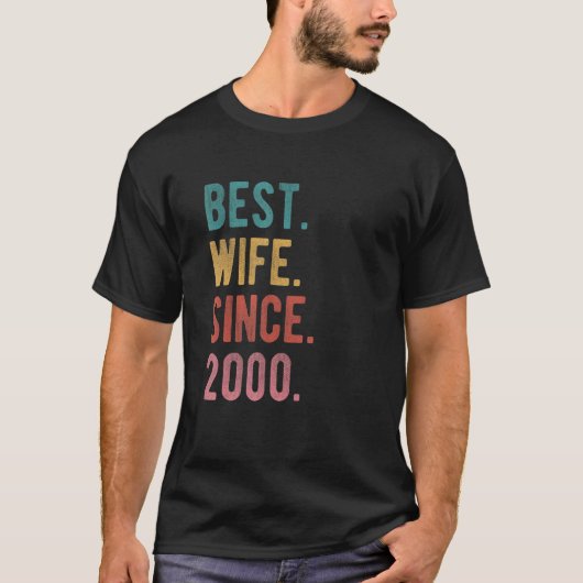 Beste Ehefrau seit 2000 22. T-Shirt (Vorderseite)