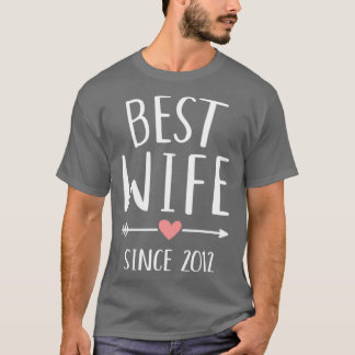 Beste Ehefrau seit 2012 zum 10. T-Shirt