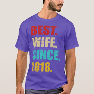 Beste Ehefrau seit 2018 zum 5. T-Shirt