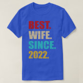 Beste Ehefrau seit 2022 zum 1. T-Shirt (Design vorne)