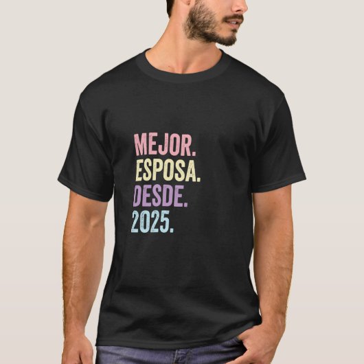 Beste Ehefrau Seit 2025 T-Shirt (Vorderseite)