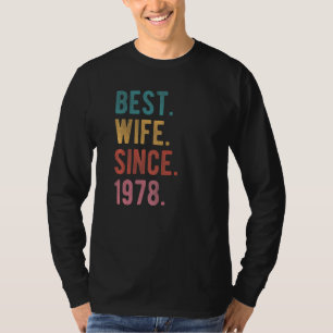 Beste Ehefrau seit 44. Hochzeitstag 1978 T-Shirt
