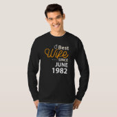 Beste Ehefrau seit Juni 1982 T-Shirt (Vorne ganz)