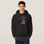 Beste Ehefrau seit Juni 1990 Hoodie (Vorne ganz)