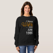 Beste Ehefrau seit Juni 1995 Sweatshirt (Vorne ganz)