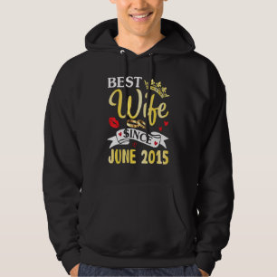 Beste Ehefrau seit Juni 2015 Frohes Verheiratetes Hoodie