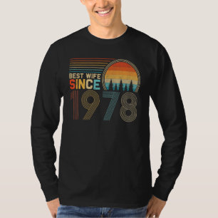 Beste Ehefrau Seit Niedlich 44. Hochzeitstag 1978 T-Shirt