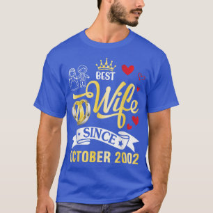 Beste Ehefrau seit Oktober 2002 Glückwunsch Verhei T-Shirt