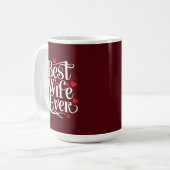 Beste Ehefrau überhaupt Kaffeetasse (Vorderseite Links)