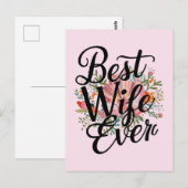 Beste Ehefrau überhaupt  Postkarte (Vorne/Hinten)