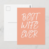 Beste Ehefrau überhaupt Postkarte (Vorne/Hinten)