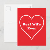 Beste Ehefrau überhaupt  Postkarte (Vorne/Hinten)