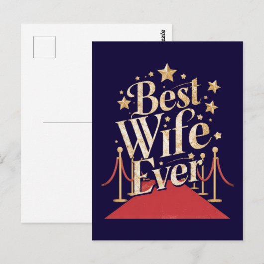 Beste Ehefrau überhaupt Postkarte (Vorne/Hinten)