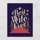 Beste Ehefrau überhaupt Postkarte (Vorderseite)