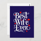 Beste Ehefrau überhaupt Postkarte (Vorne/Hinten)
