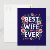Beste Ehefrau überhaupt  Postkarte (Vorne/Hinten)