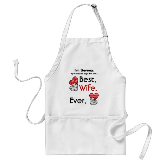 Beste Ehefrau-überhaupt rote weiße Schürze (Vorne)