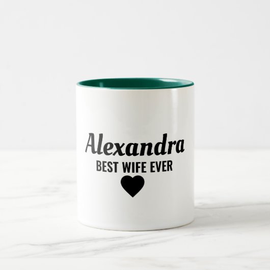 Beste Ehefrau Zweifarbige Tasse (Mittel)