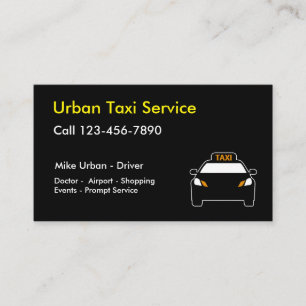 Beste einfache Taxi Visitenkarte