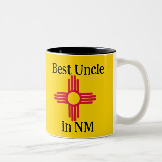 Beste Einheit in New Mexico Staatsflagge Zia Sun Zweifarbige Tasse (Rechts)
