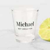 Beste Einheit je Mit Monogramm Schnapsglas (Vorderseite)