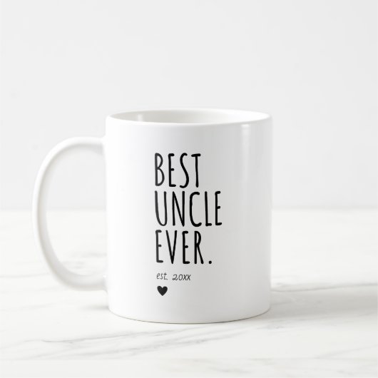 Beste Einheit je - Personalisiertes Jahr Kaffeetasse (Links)