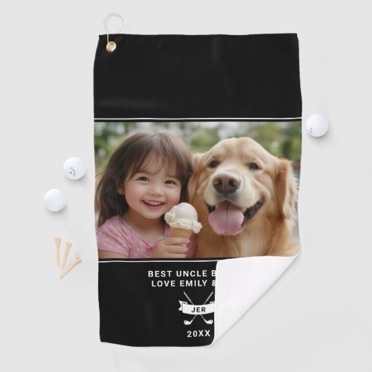 Beste Einheit nach Par Foto Personalisierter Funny Golfhandtuch (Insitu)