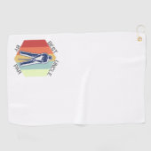 Beste Einheit nach Par Retro Golfhandtuch (Horizontal)