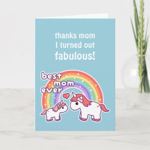 Beste Einhornkarte für Mama Karte